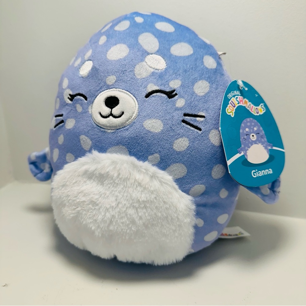 SQUISHMALLOWS Gianna the Seal Official Kellytoys Plush 7.5” Stuffed Animal New